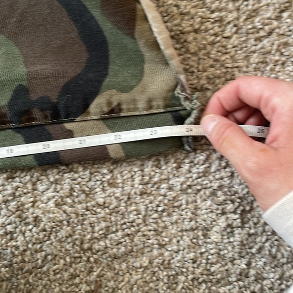 rag & bone Buckley Green Camo Straight Leg Raw Hem High Rise Chino Pant - Picture 13 of 13